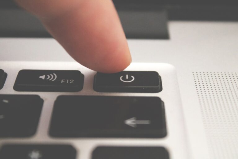 finger on the off button